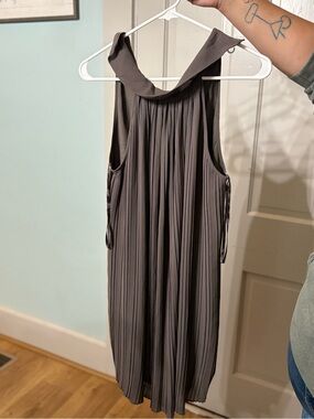 Naked Zebra Gray Pleated Mini Dress